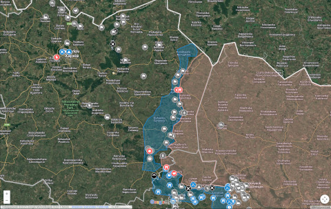 Frontline changes in Kharkiv oblast, 2022 September 12