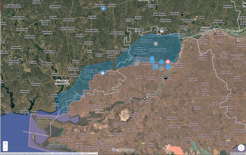 Frontline changes in Kherons oblast, 2022 November 5