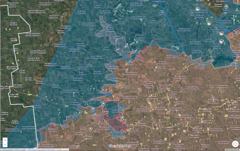 Map of the frong around Pokrovsk-Myrnohrad, 2025 December 2