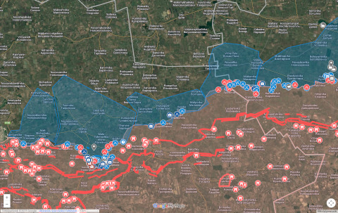 Frontline changes in Zaporizhzhia oblast, 2023 September 25